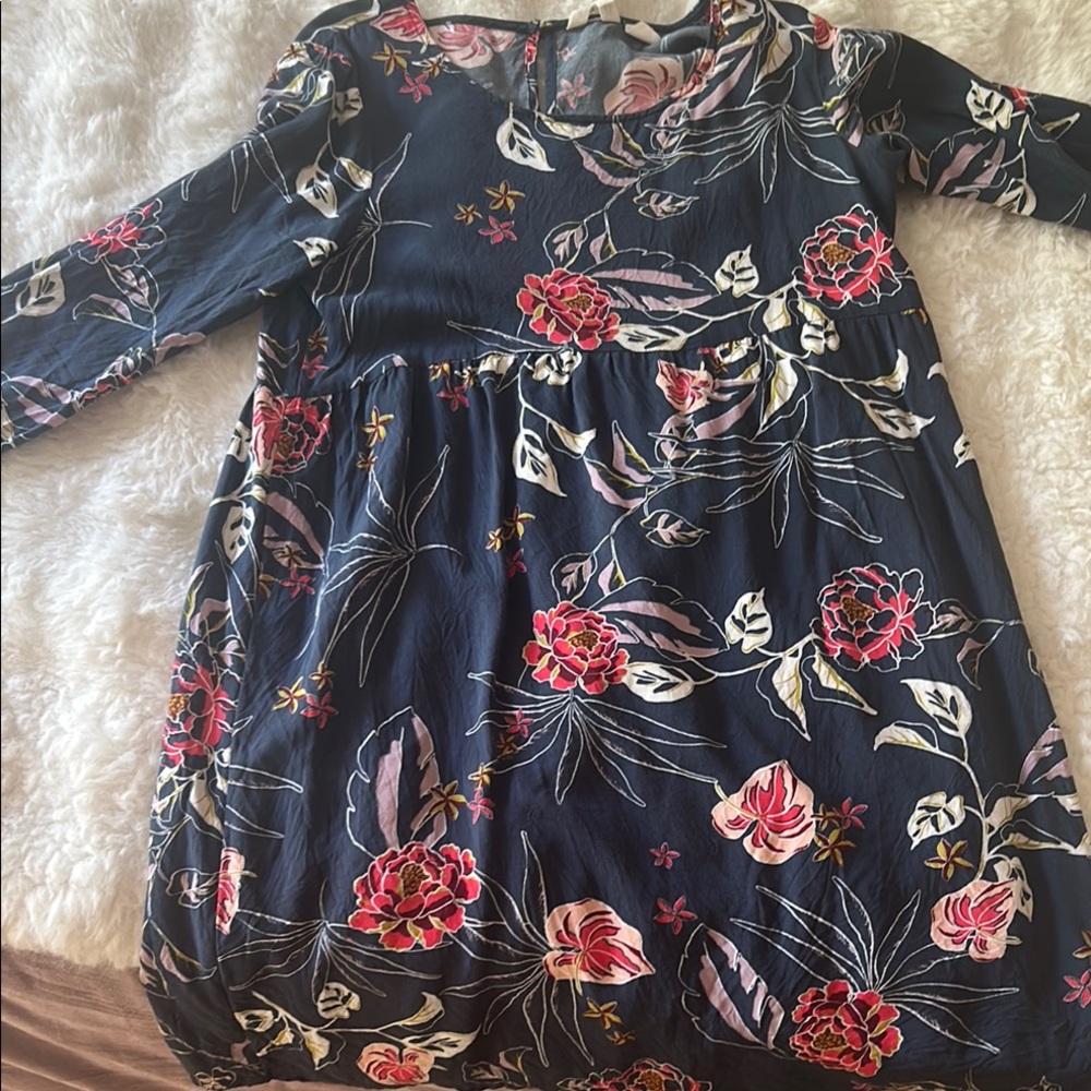 Roxy Red and Blue Casual Sundress with Raglan Sleeves